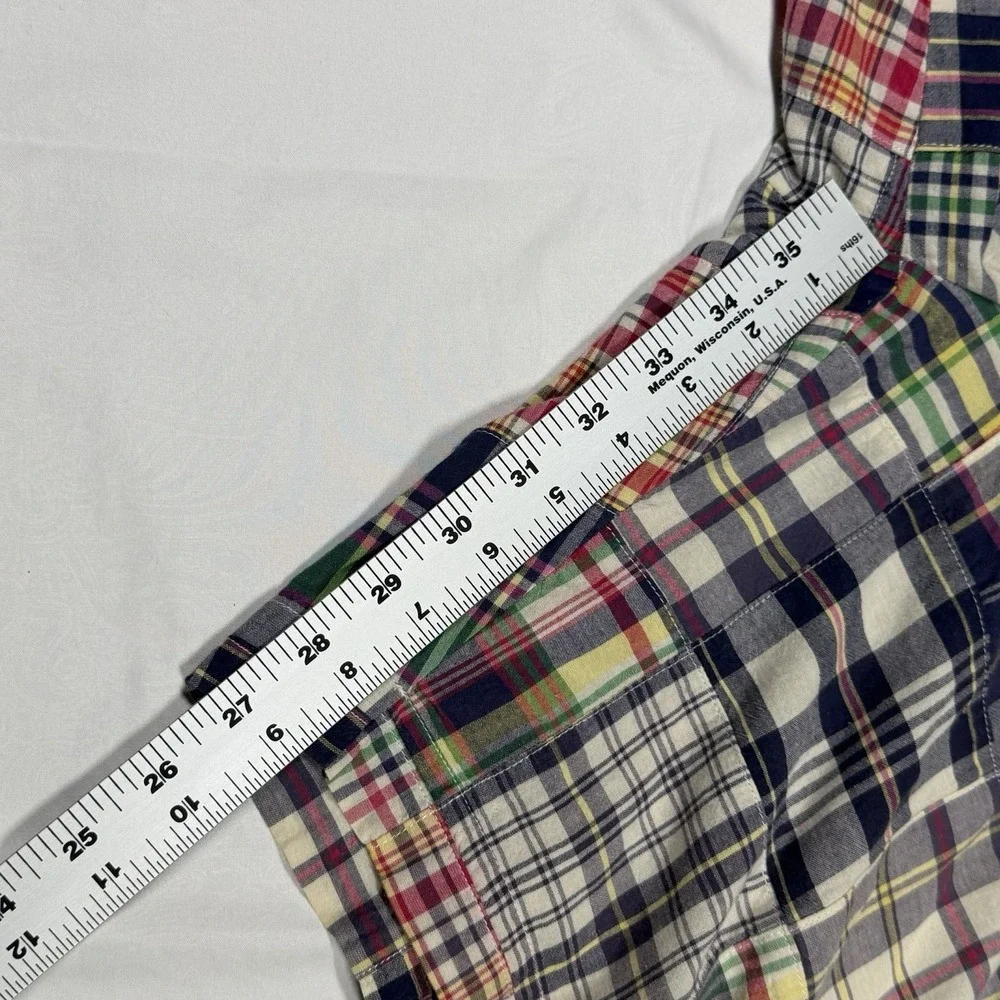 Polo Ralph Lauren 34 Waist Patchwork Plaid Bermuda Shorts Multicolor Cotton Men